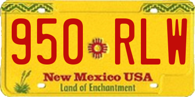 NM license plate 950RLW