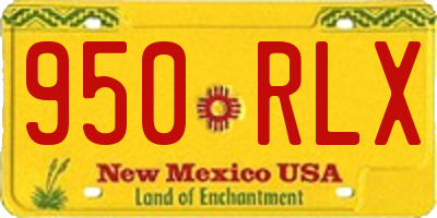NM license plate 950RLX