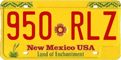 NM license plate 950RLZ