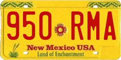 NM license plate 950RMA