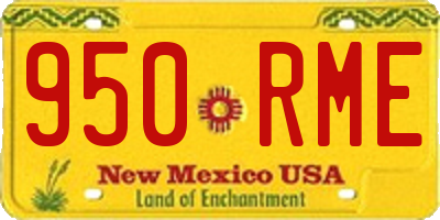 NM license plate 950RME