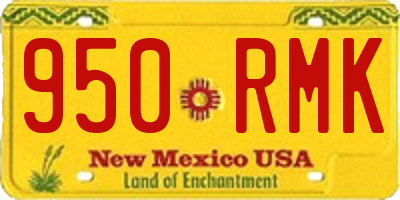 NM license plate 950RMK