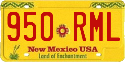 NM license plate 950RML