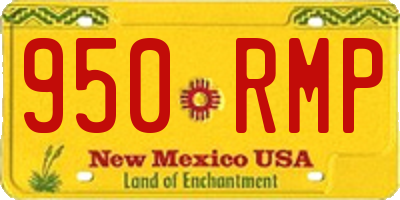 NM license plate 950RMP