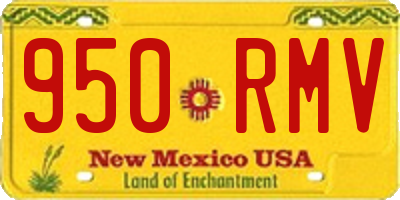 NM license plate 950RMV