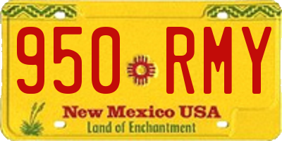 NM license plate 950RMY