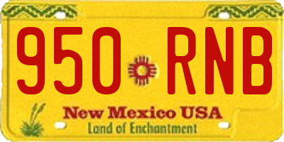NM license plate 950RNB