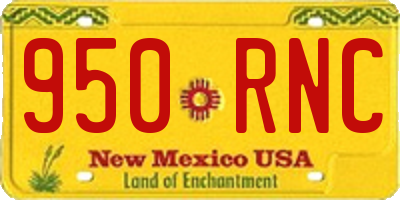 NM license plate 950RNC