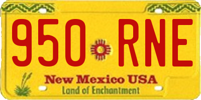 NM license plate 950RNE