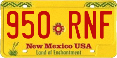 NM license plate 950RNF