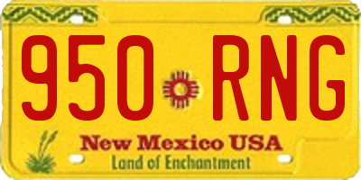 NM license plate 950RNG