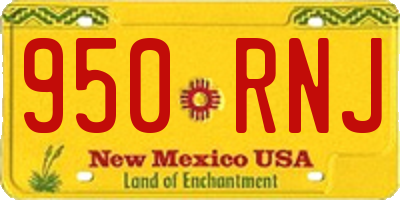 NM license plate 950RNJ