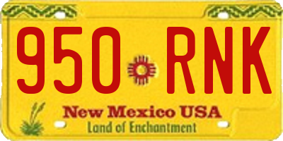 NM license plate 950RNK