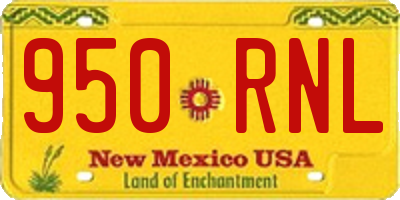 NM license plate 950RNL