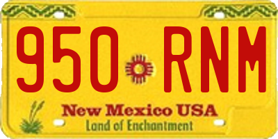 NM license plate 950RNM