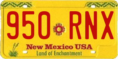 NM license plate 950RNX