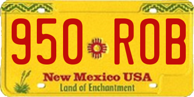 NM license plate 950ROB