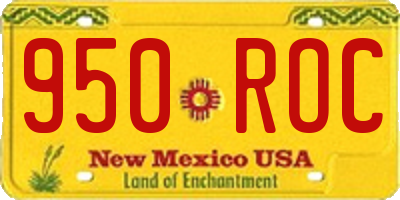 NM license plate 950ROC