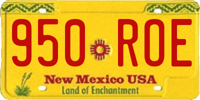 NM license plate 950ROE