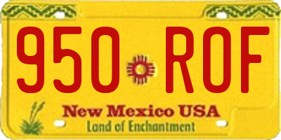 NM license plate 950ROF