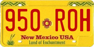 NM license plate 950ROH