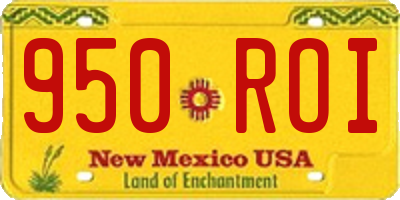 NM license plate 950ROI