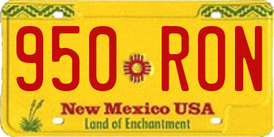 NM license plate 950RON