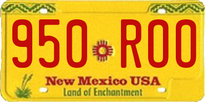NM license plate 950ROO