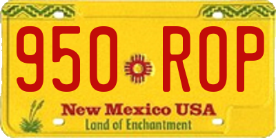 NM license plate 950ROP