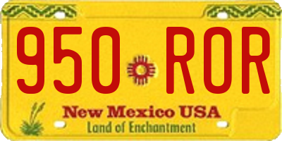 NM license plate 950ROR