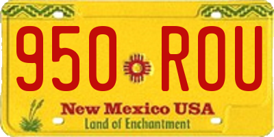 NM license plate 950ROU