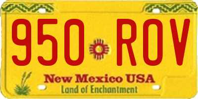 NM license plate 950ROV
