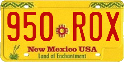 NM license plate 950ROX