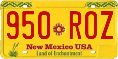 NM license plate 950ROZ