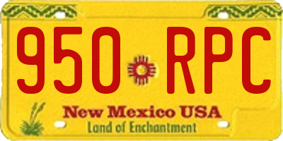 NM license plate 950RPC