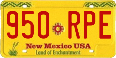NM license plate 950RPE