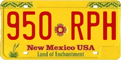 NM license plate 950RPH