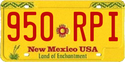 NM license plate 950RPI