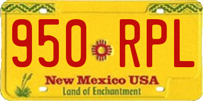 NM license plate 950RPL