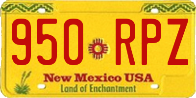 NM license plate 950RPZ