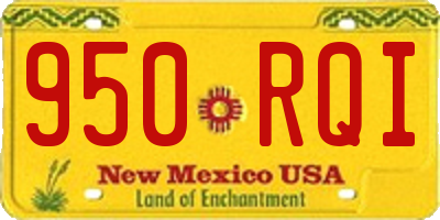 NM license plate 950RQI