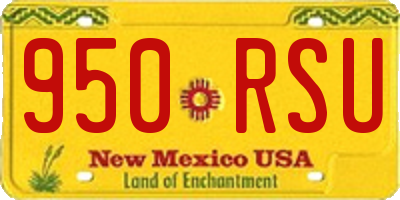 NM license plate 950RSU