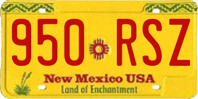 NM license plate 950RSZ