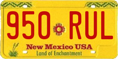 NM license plate 950RUL