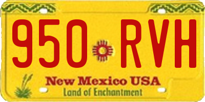 NM license plate 950RVH