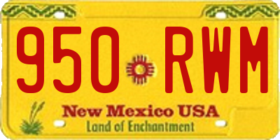 NM license plate 950RWM