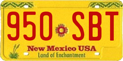 NM license plate 950SBT