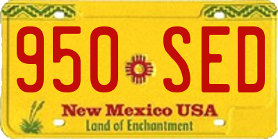 NM license plate 950SED