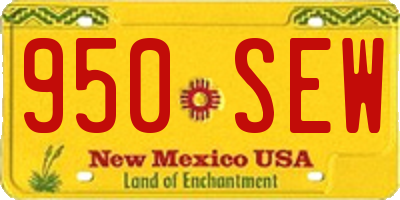 NM license plate 950SEW