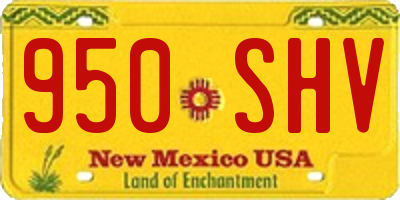 NM license plate 950SHV
